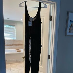NWT black pant romper